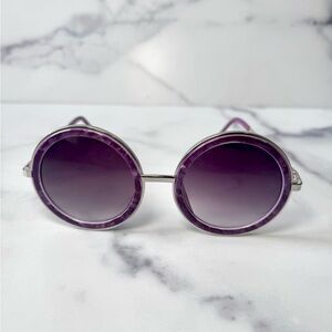 Perverse Geek Chic Round Sunglasses - Purple/Lavender, Rare Find